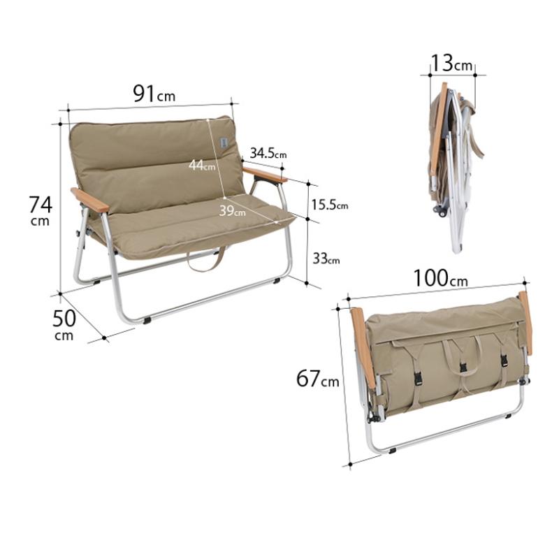 アウトドアチェア DOD GOOD RACK SOFA(グッド ラック ソファ) TN(タン)の画像