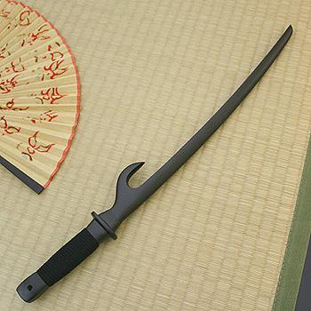 護身刀 黒色 鉄刀・兜割り・鉢割 玉龍