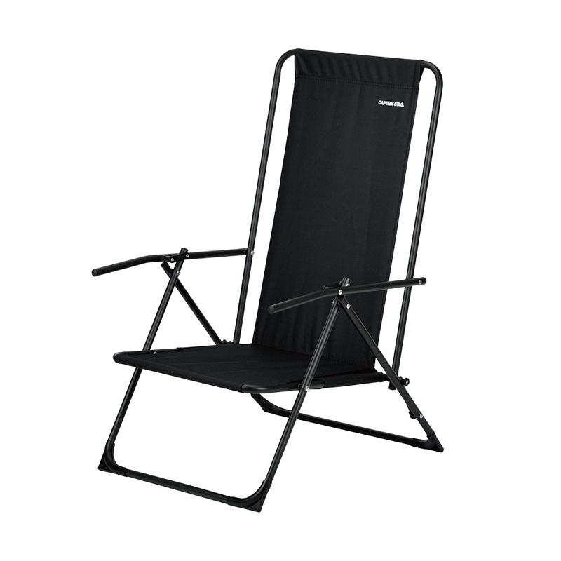 アウトドアチェア キャプテンスタッグ グラシア リクライニングロッド