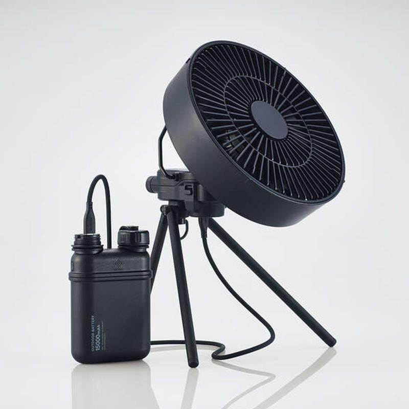 M1015F1 NESTOUT アウトドア用 ファン 収納ケース付き NESTOUT FAN ファン単体 (収納ケース/クリップ付き) ブラック : アット