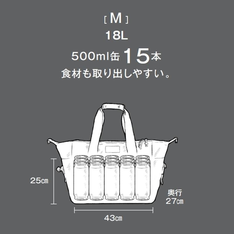 ソフトクーラー シマノ COOLER BAG PRO Mサイズ(18L) チャコールの画像
