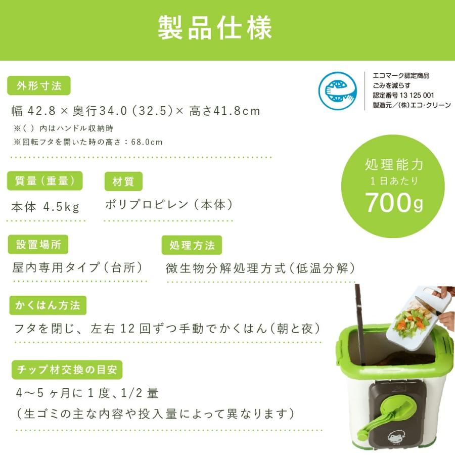 自然 エコクリーン 自然にカエル 基本セット 生ゴミ 生ごみ 処理 家庭