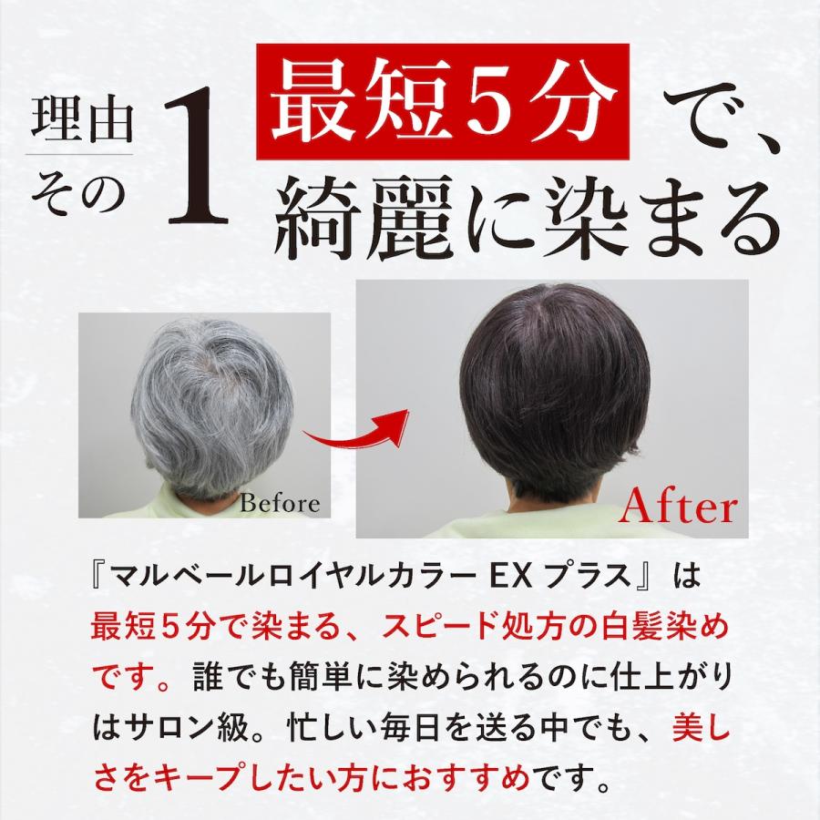 マルベールロイヤルカラー EXプラス 白髪染め 白髪隠し トリートメント