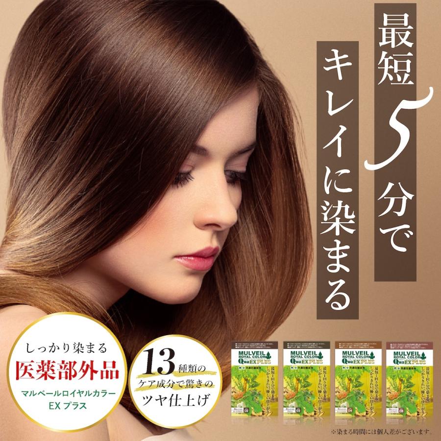 マルベールロイヤルカラー EXプラス 白髪染め 白髪隠し トリートメント