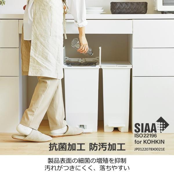 ゴミ箱 おしゃれ 分別 45リットル 3個セット スリム ごみ箱 ダストボックス 蓋付きゴミ箱 45L SOLOW ペダルオープンツイン 袋が見えない 大容量 爆買_4
