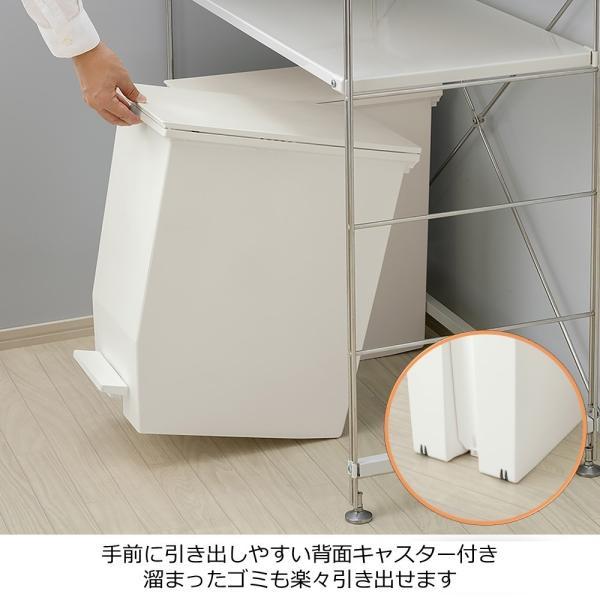 ゴミ箱 おしゃれ 分別 45リットル 3個セット スリム ごみ箱 ダストボックス 蓋付きゴミ箱 45L SOLOW ペダルオープンツイン 袋が見えない 大容量 爆買_9