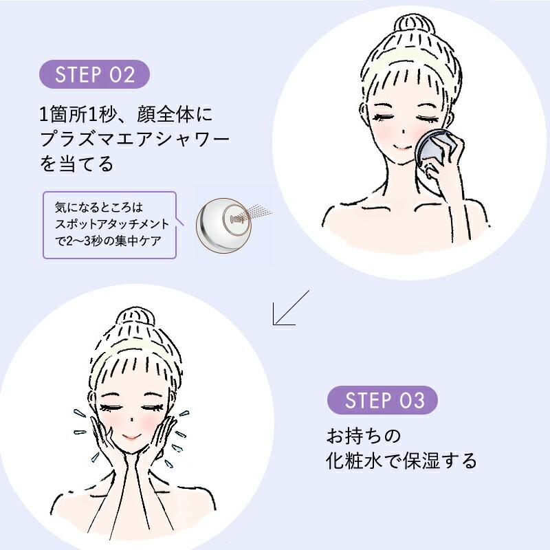 ボディ・フェイスケア DENSHINDO プラズマシャワー美顔器 un UN01-W DENSHINDO 傳心堂 美顔器 顔