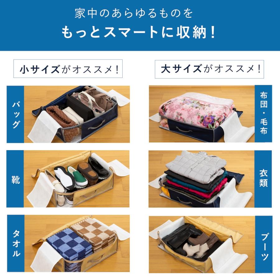 TEIJIN（テイジン） 収納ケース 布 乾っとデオケースlight 小2枚組
