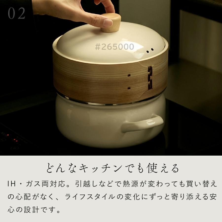 富士ホーロー せいろ蒸し器 せいろ付きホーロー鍋 日本製 18cm むしき