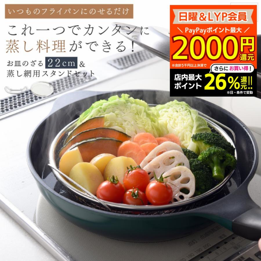 アーネスト（Arnest） 蒸し器 ステンレス 22cm ザルセット 日本製 むし