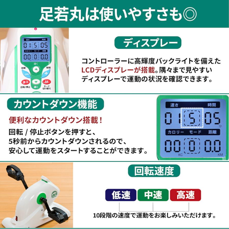 足若丸 楽らく電動ルームサイクル ASM-01 室内運動 ドライバー取説付 楽らく 電動サイクルマシン 足若丸 ASM-01T ペダル運動器 ペダル