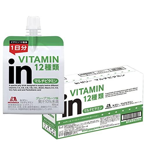 inゼリー マルチビタミン グレープフルーツ味 (180g×6個) 栄養補助ゼリー 10秒チャージ 1日分のビタミン12種類配合 栄養機能食品( | 