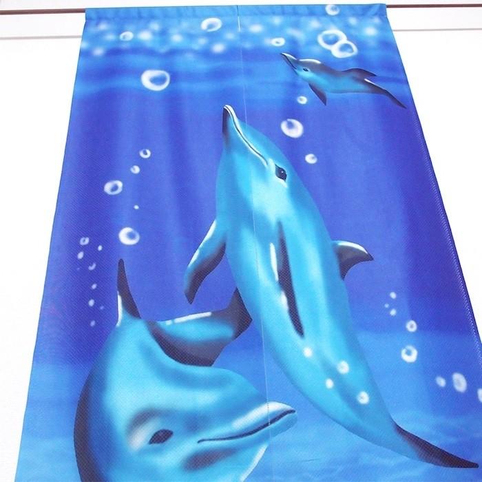 のれん おしゃれ イルカ ドルフィン かわいい 海 水族館 タペストリー 85 150cm いるか N Iru カーテン通販 アットカーテン 通販 Yahoo ショッピング