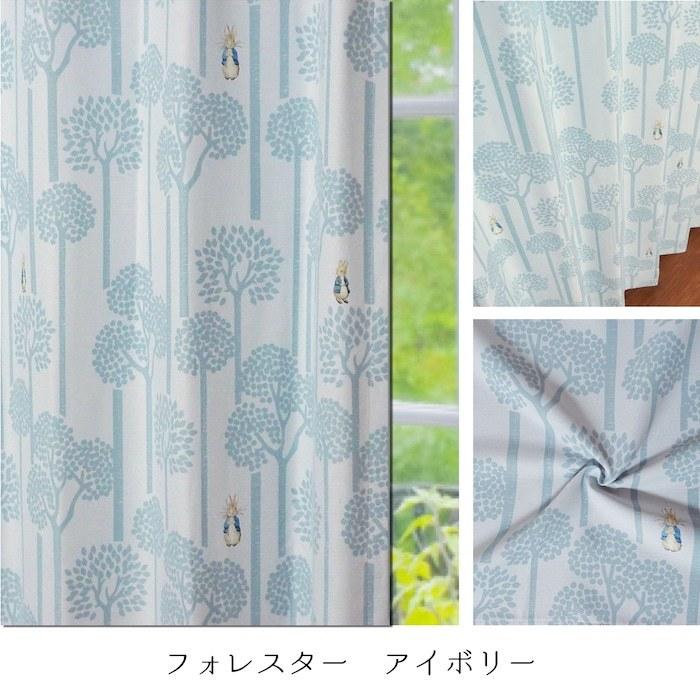 【クリーニング済】 ピーターラビット　カーテン　フック付き ピーターラビットのカーテン