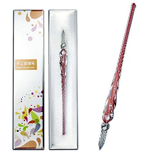 人気特価 Claurys ガラスペン 万年筆 手紙 便箋 イラスト 文房具 なめらかに書ける筆感 レッド Discoversvg Com