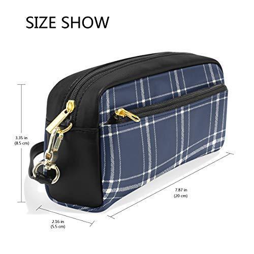 Vawa ペンケース 革 かわいい 大容量 チェック柄 紺 筆箱 高校生 おしゃれ 化粧ポーチ 中学生 女子 人気 多機能 おすすめ S 1229 At Design 通販 Yahoo ショッピング