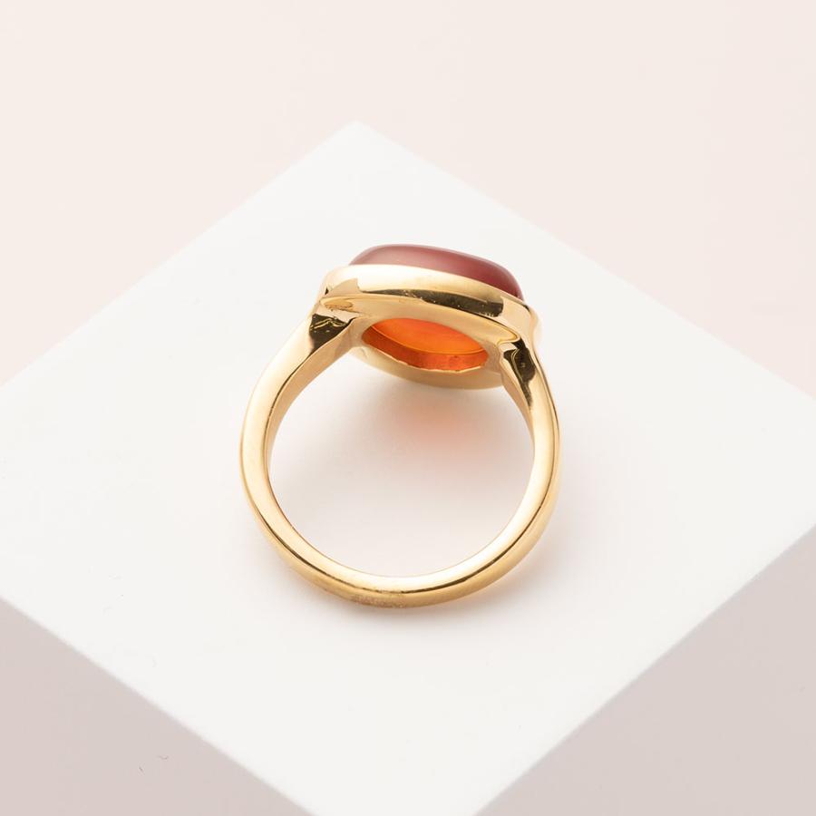 リング 指輪 レディース ブランド オーバル 天然石 ステンレス 18K