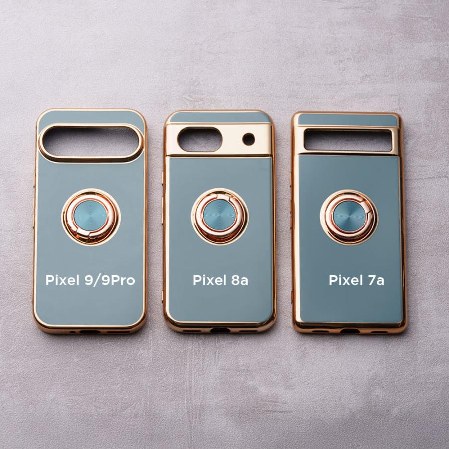 Google Pixel 9 9pro 8a 7a ケース TPU 耐衝撃 リング付き 大人 かわいい おしゃれ グーグル ピクセル カバー リング スマホケース | エンパイア | 01