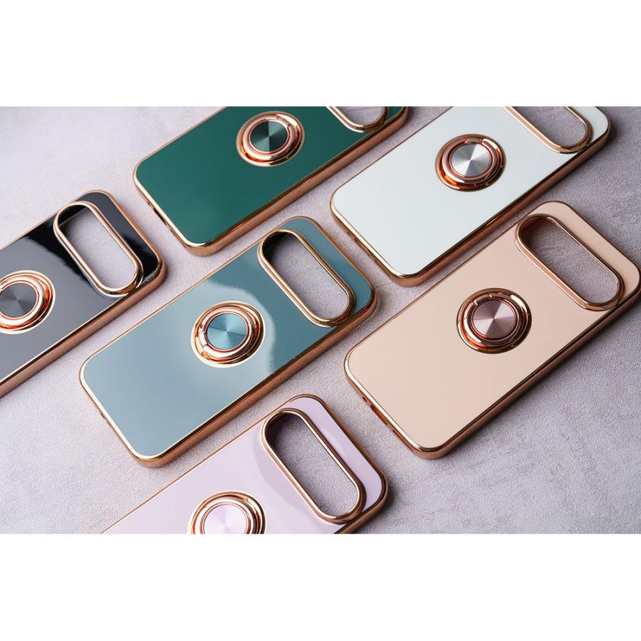 Google Pixel 9 9pro 8a 7a ケース TPU 耐衝撃 リング付き 大人 かわいい おしゃれ グーグル ピクセル カバー リング スマホケース | エンパイア | 02