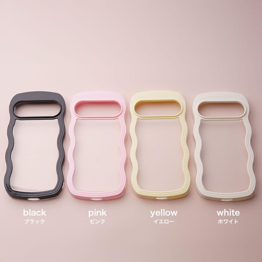 Google Pixel ピクセル9a 9 9pro 8a 7a ケース 可愛い おしゃれ うねうね なみなみ 推し活 ウェーブ 韓国 ブランド 推し活 波 | エンパイア | 06