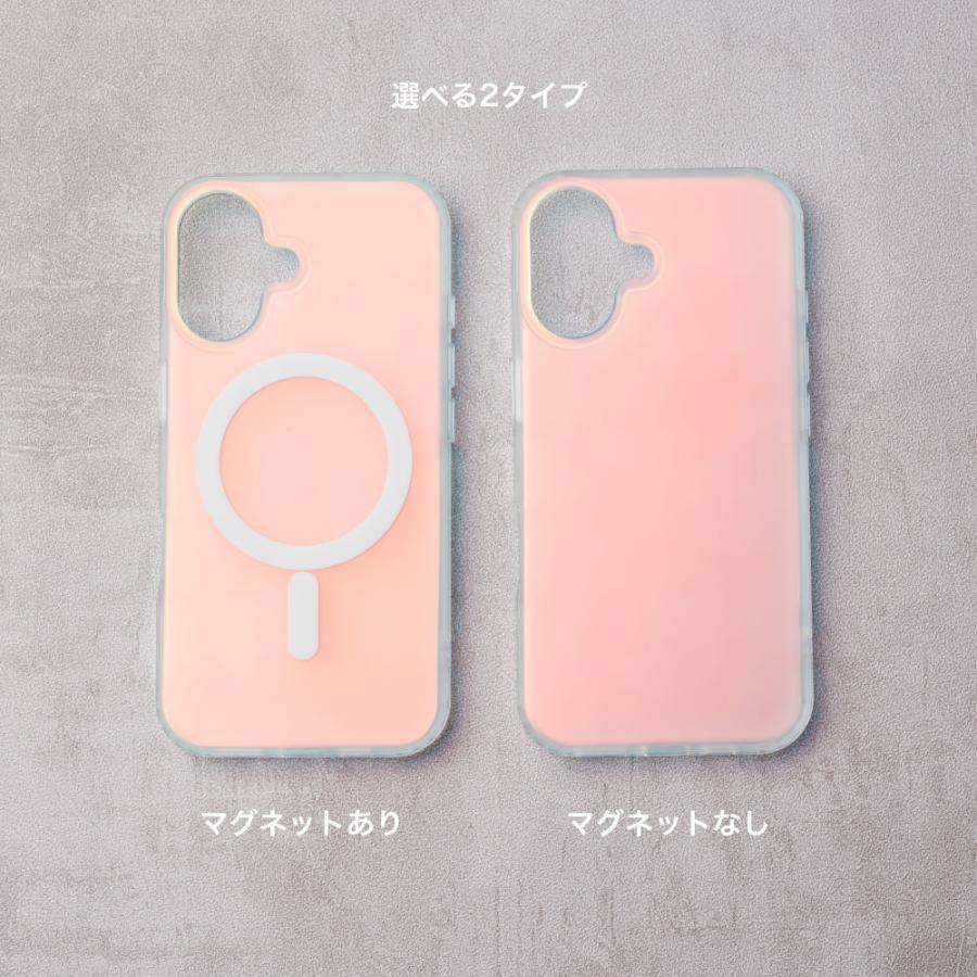 iPhone16 ケース 16e 15 14 13 12 オーロラ マット クリア マグセーフ 背面クリア MagSafe おしゃれ かわいい 韓国 レディース 人気 大人 カバー シンプル キラ | エンパイア | 01