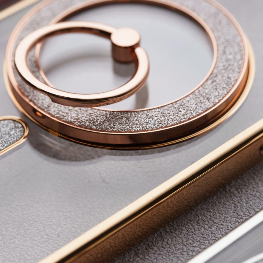 iPhone16 ケース クリア Magsafe対応  Pro Plus iPhone15 ケース グリッター キラキラ 大人 かわいい おしゃれ 14 13 アイフォン ケース カバー リング スマホケ | エンパイア | 03