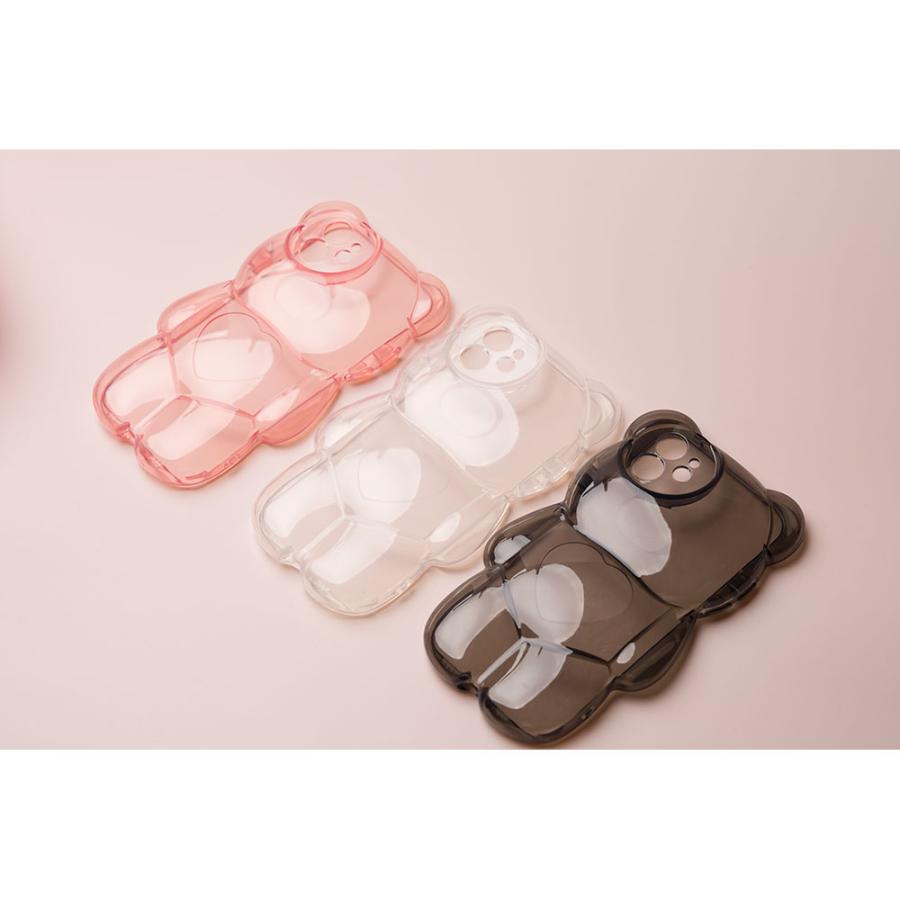 くま クマ 推し活 iPhone16 iPhone15 ケース クリア iPhone14 ケース iPhone13 ケース クリアケース iPhone12 ケース 透明 薄型 韓国 かわいい 人気 熊 ベアー | エンパイア | 02