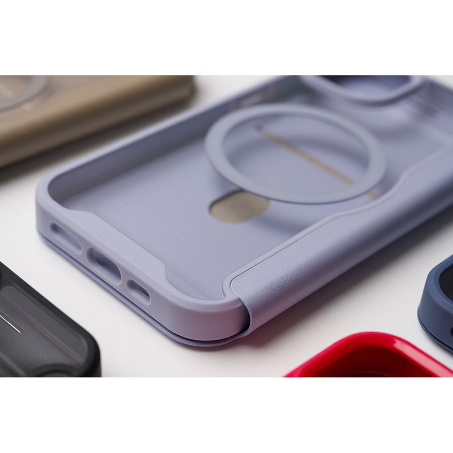背面クリア iPhone16 ケース 手帳型 透明 MagSafe マグセーフ対応 ポリカーボネート iPhone15 14 13 12 スマホケース クリアケース かわいい カード収納 マグネ | エンパイア | 02