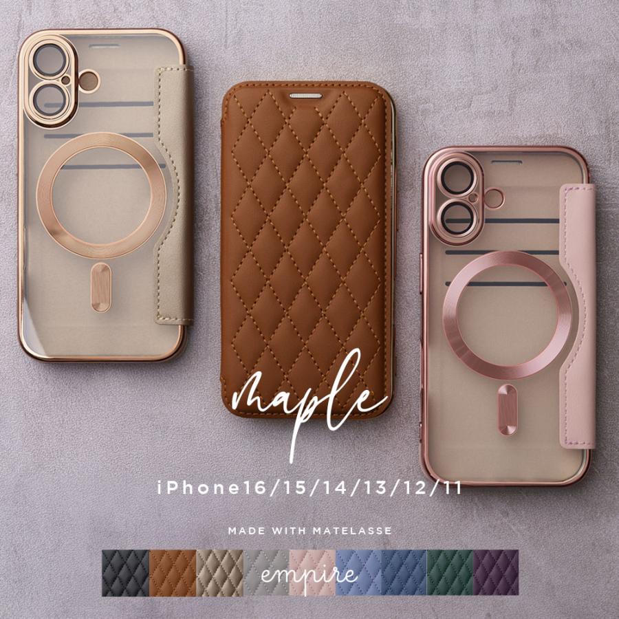 背面クリア Magsafe対応 iPhone16 16e ケース 手帳型 透明 かわいい クリア iPhone15 14 13 12 11 pro アイフォン ケース カバー シンプル 大人 メンズ レディー | エンパイア