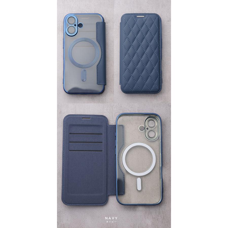 背面クリア Magsafe対応 iPhone16 16e ケース 手帳型 透明 かわいい クリア iPhone15 14 13 12 11 pro アイフォン ケース カバー シンプル 大人 メンズ レディー | エンパイア | 16