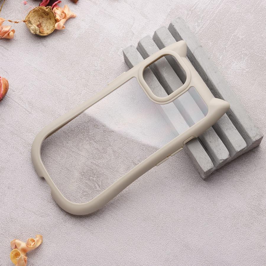 猫耳 ネコ ミミ 推し活 iPhone16 ケース 16e 15 14 13 12 11 クリアケース pro promax plus ケース 透明 薄型 韓国 かわいい オシャレ 人気 猫 キャット 耳 | エンパイア | 02