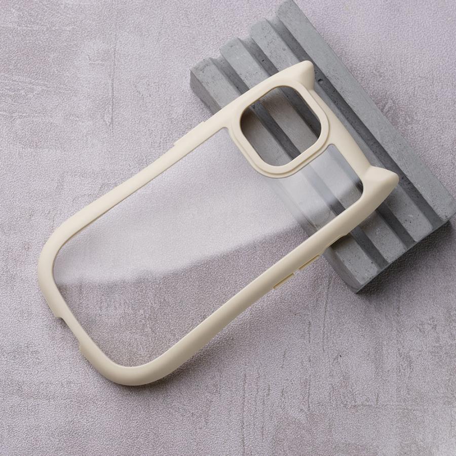 猫耳 ネコ ミミ 推し活 iPhone16 ケース 16e 15 14 13 12 11 クリアケース pro promax plus ケース 透明 薄型 韓国 かわいい オシャレ 人気 猫 キャット 耳 | エンパイア | 07