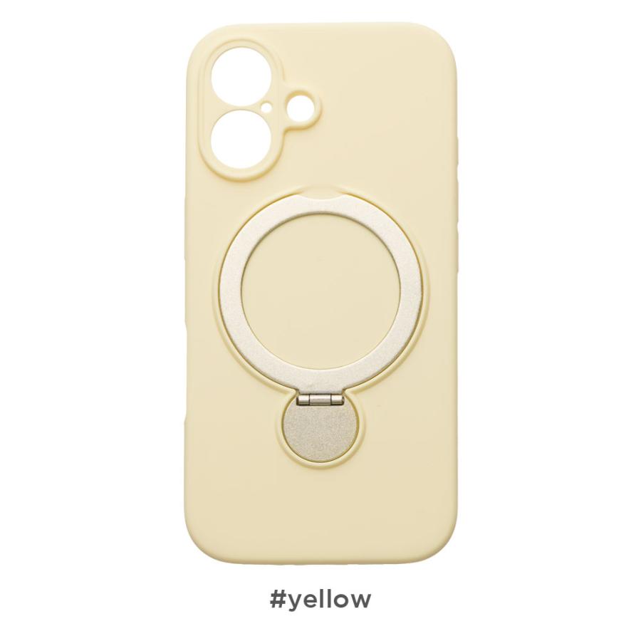 【新商品】iPhone16 ケース MagSafe 360度回転 スタンド リング シリコン 大人 かわいい おしゃれ カバー スマホケース empire | エンパイア | 16