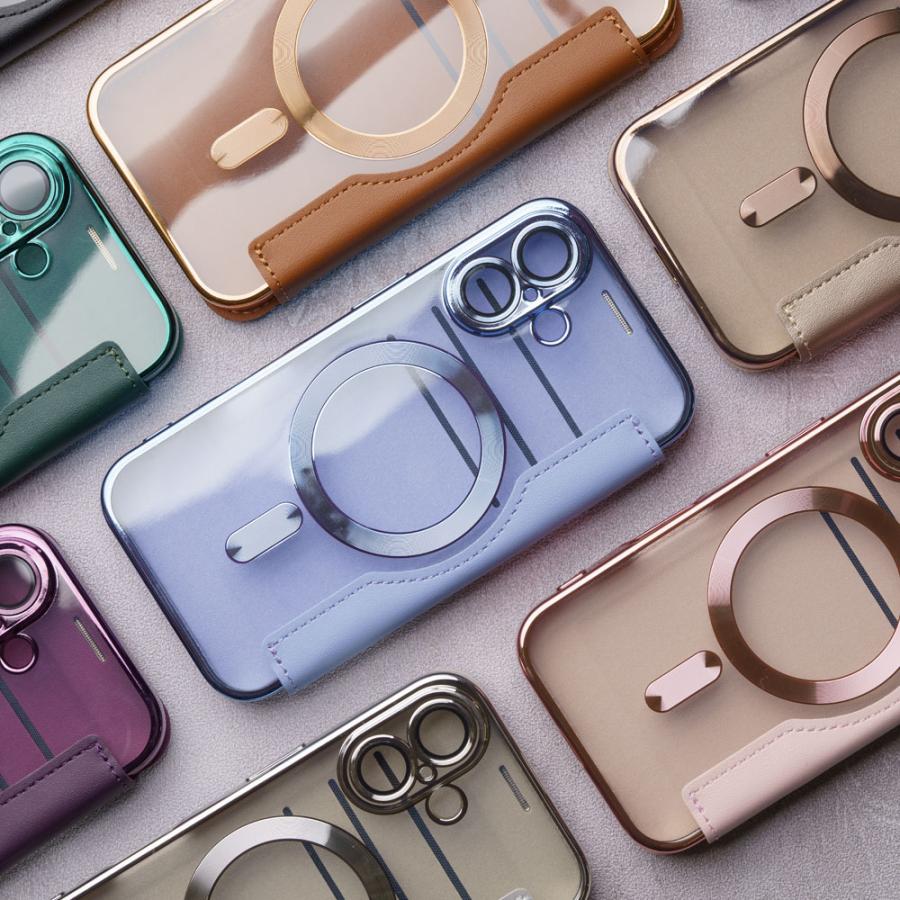 背面クリア Magsafe対応 iPhone16 16e ケース 手帳型 かわいい クリア iPhone15 14 13 12 11 pro アイフォン ケース カバー シンプル 大人 メンズ レディース PU | エンパイア | 02