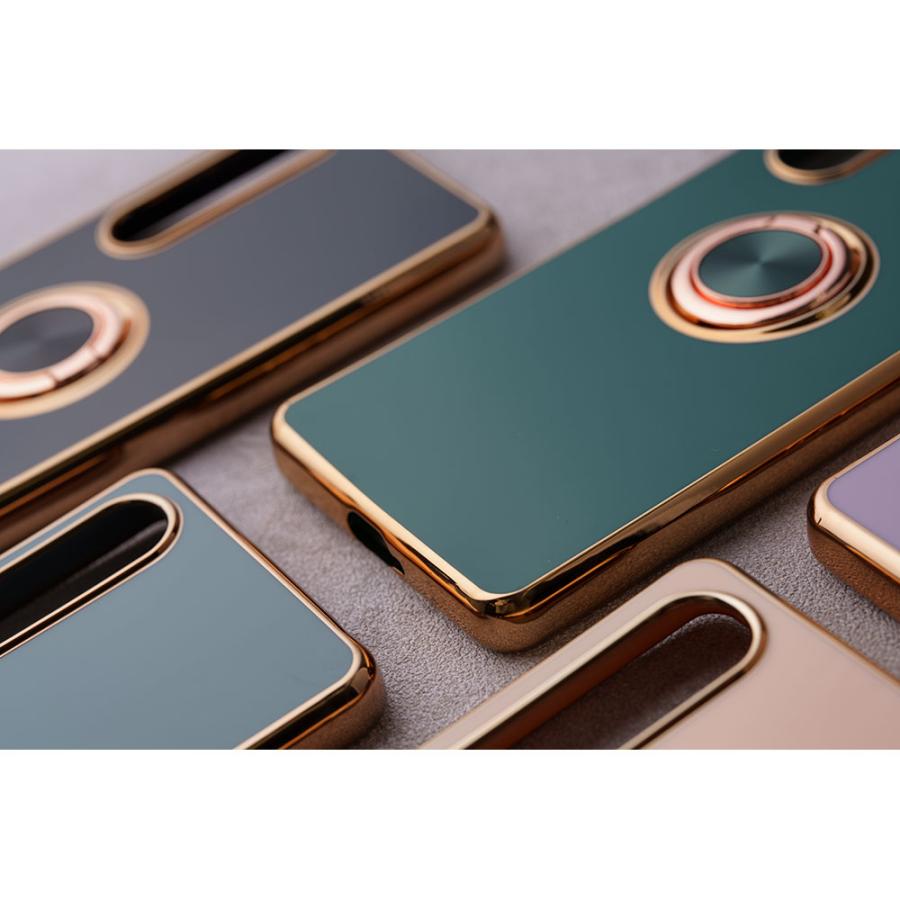 Xperia ケース 1VI 10VI 10V 5V 1V Xperiaケース TPU 耐衝撃 リング付き 大人 かわいい おしゃれ エクスペリア ケース カバー リング スマホケース | エンパイア | 04