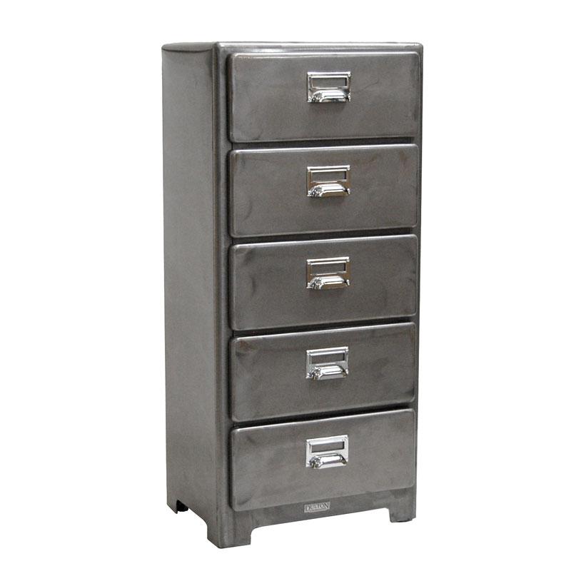 チェスト 書類入れ スチール製 ダルトン 5 DRAWERS CHEST 100-135 ローフィニッシュ仕上げ レトロ インダストリアル アメリカンヴィンテージ調｜atease｜07