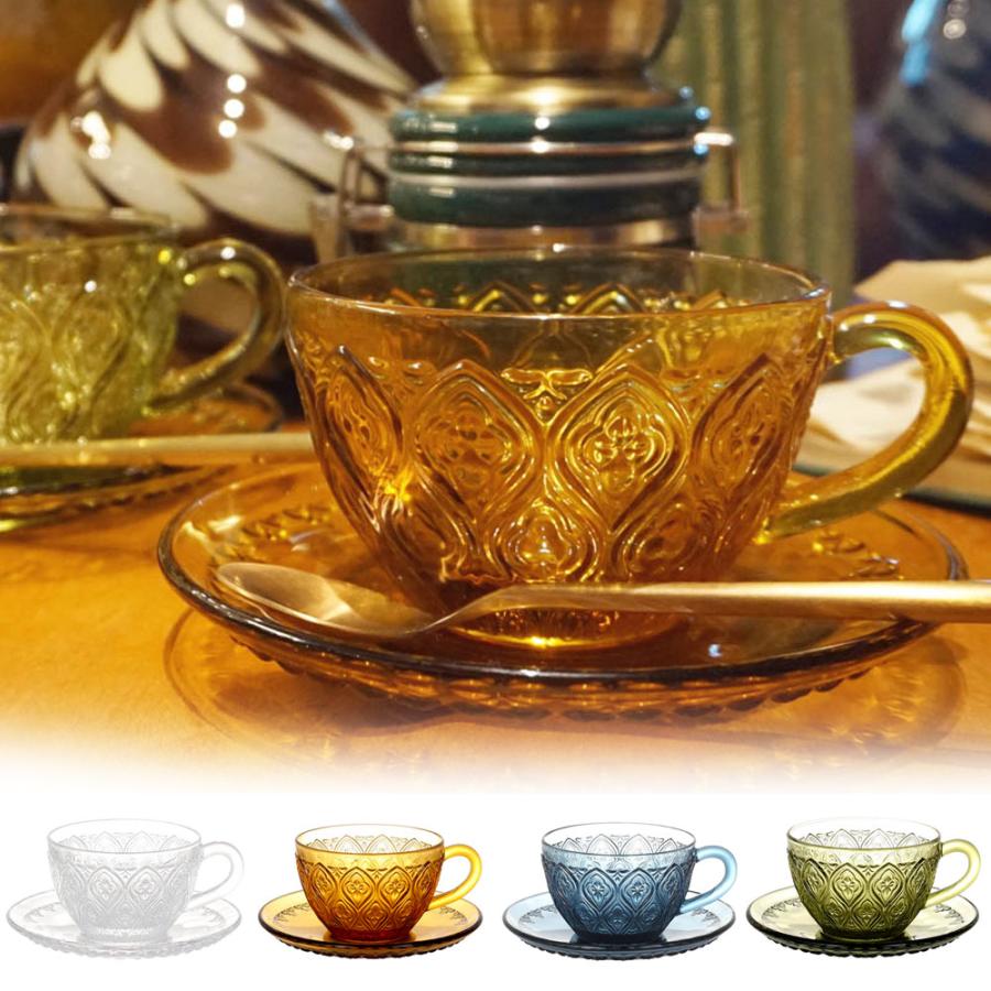 DULTON コーヒーカップ ティーカップ ソーサーセット ガラス DULTON コーヒーカップ ティーカップ ソーサーセット ガラス