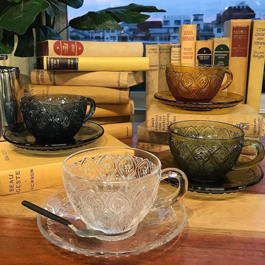 DULTON コーヒーカップ ティーカップ ソーサーセット ガラス DULTON コーヒーカップ ティーカップ ソーサーセット ガラス