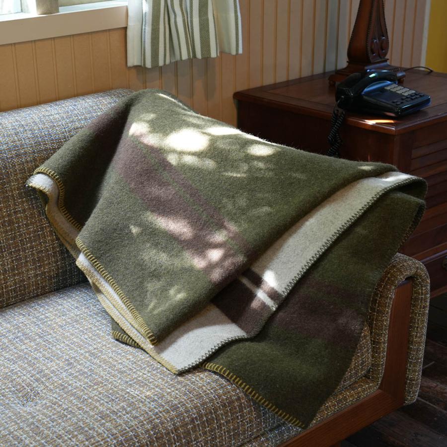 DULTON（ダルトン） ブランケット 毛布 ウール 大判 レイルロード