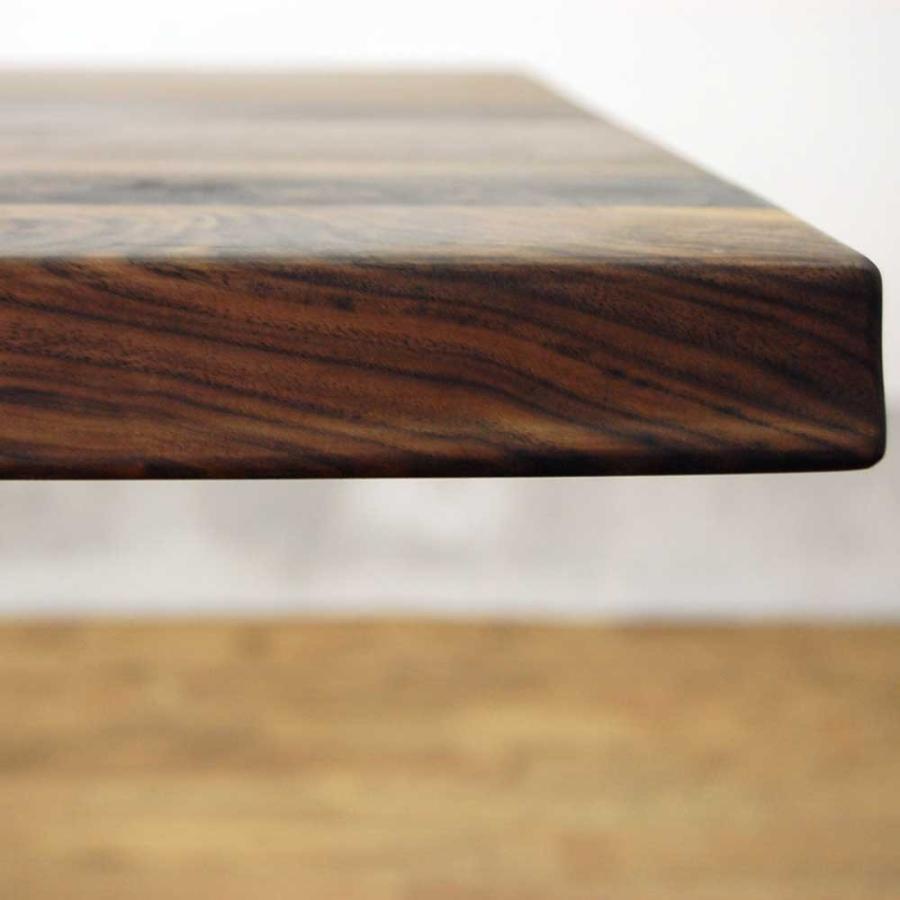 ダイニングテーブル 160cm 天然木 ウォールナット無垢材 一枚板風 Nordic ノルディック スチール脚・木脚選択可 |  | 02