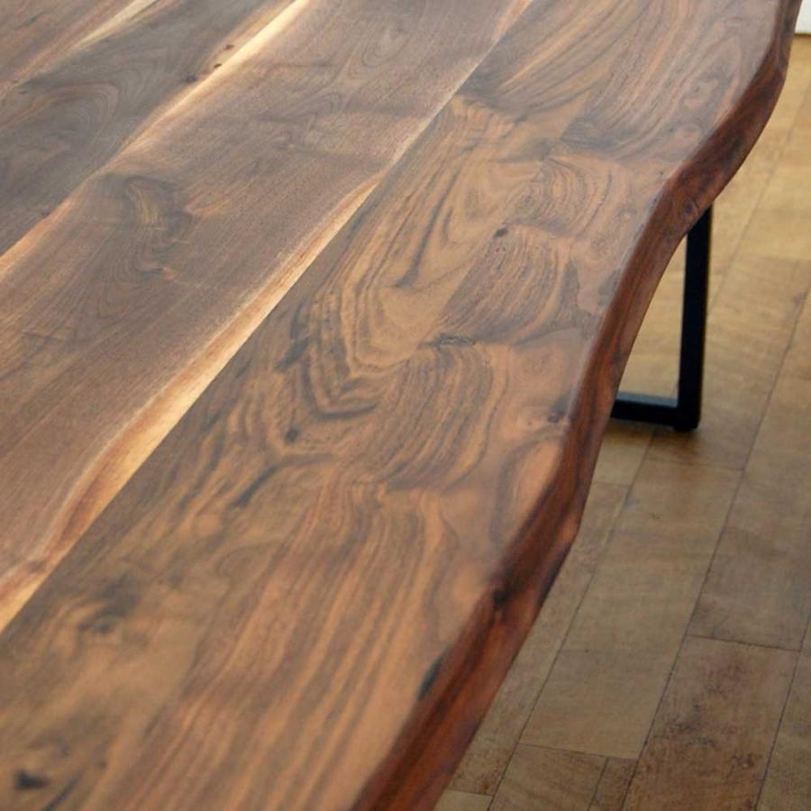【〜6/6まで出品】 ダイニングテーブル 210cm 天然木 ウォールナット無垢材 一枚板風 Nordic ノルディック スチール脚・木脚選択可 【UOI2562074137】(89540円)