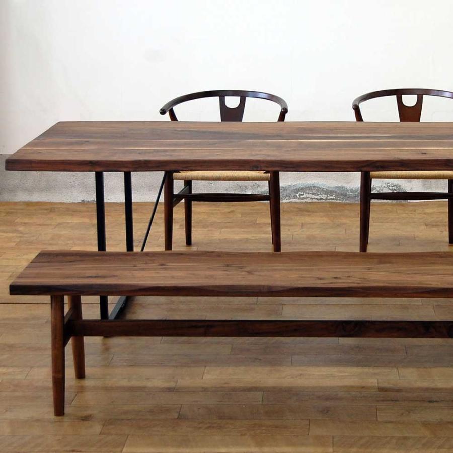 【〜6/6まで出品】 ダイニングテーブル 210cm 天然木 ウォールナット無垢材 一枚板風 Nordic ノルディック スチール脚・木脚選択可 【UOI2562074137】(89540円)