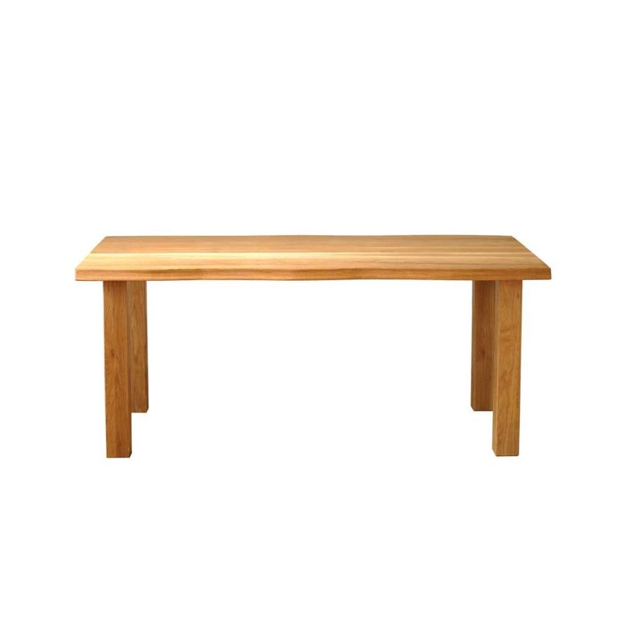 ダイニングテーブル 160cm 天然木 オーク無垢材 一枚板風 Nordic ノルディック スチール脚・木脚選択可 | 