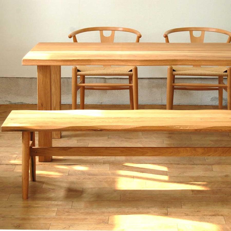 ダイニングテーブル 160cm 天然木 オーク無垢材 一枚板風 Nordic ノルディック スチール脚・木脚選択可 |  | 04