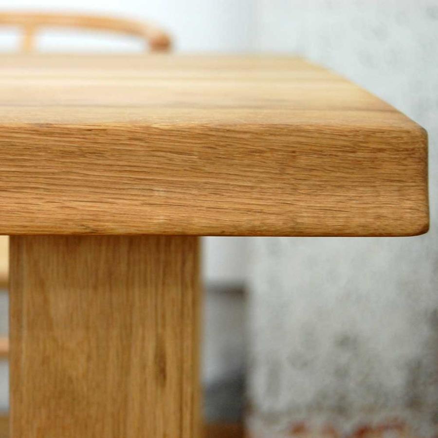 ダイニングテーブル 210cm 天然木 オーク無垢材 一枚板風 Nordic ノルディック スチール脚・木脚選択可 |  | 02