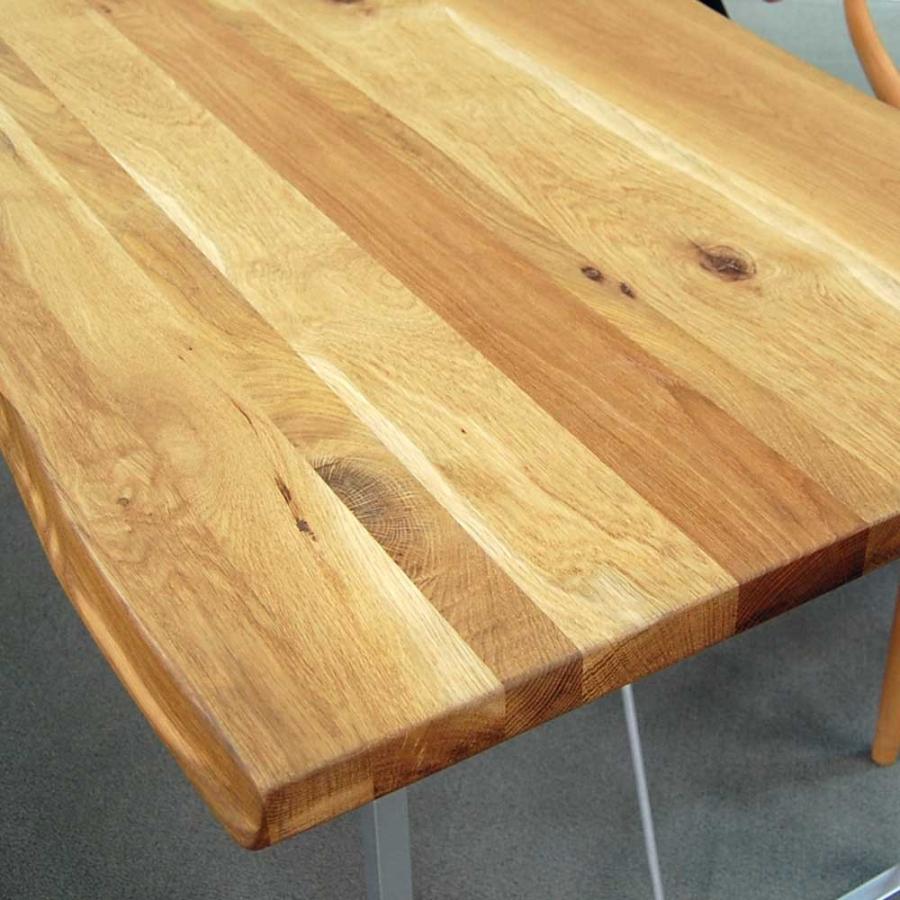 ダイニングテーブル 210cm 天然木 オーク無垢材 一枚板風 Nordic