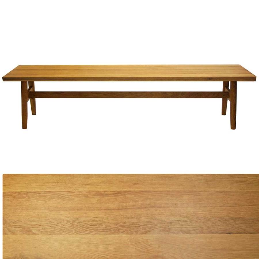 ベンチ ダイニングベンチ 180cm 天然木 オーク無垢材 ストレートタイプ Nordic 2 ノルディック | 