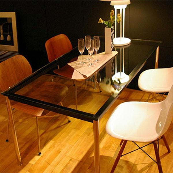 美品 LC10 ダイニングテーブル 1400 ル・コルビジェ 15mm強化ガラス リプロダクト シンプルモダン 【S1117051255】(39039円)