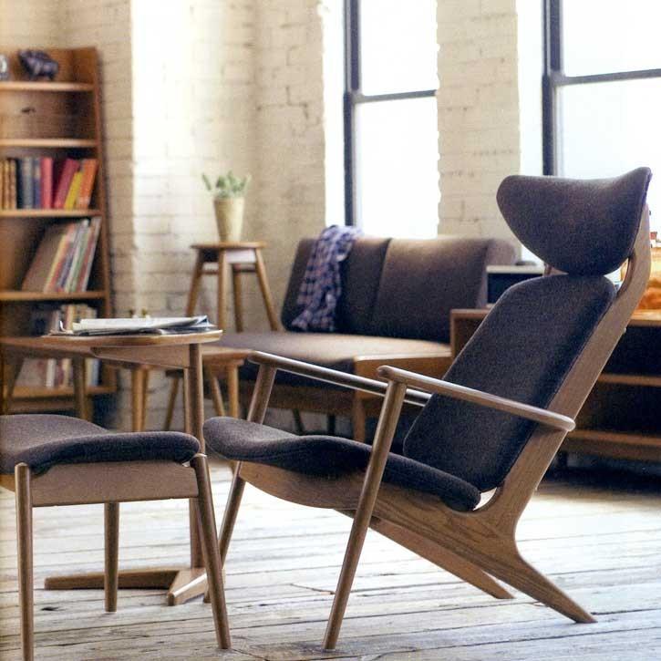 イージーチェア 椅子 スツール 座椅子 パーソナルチェア パーソナルチェア POPOLU オーク材 ハイバック 北欧モダン HK POPOLU