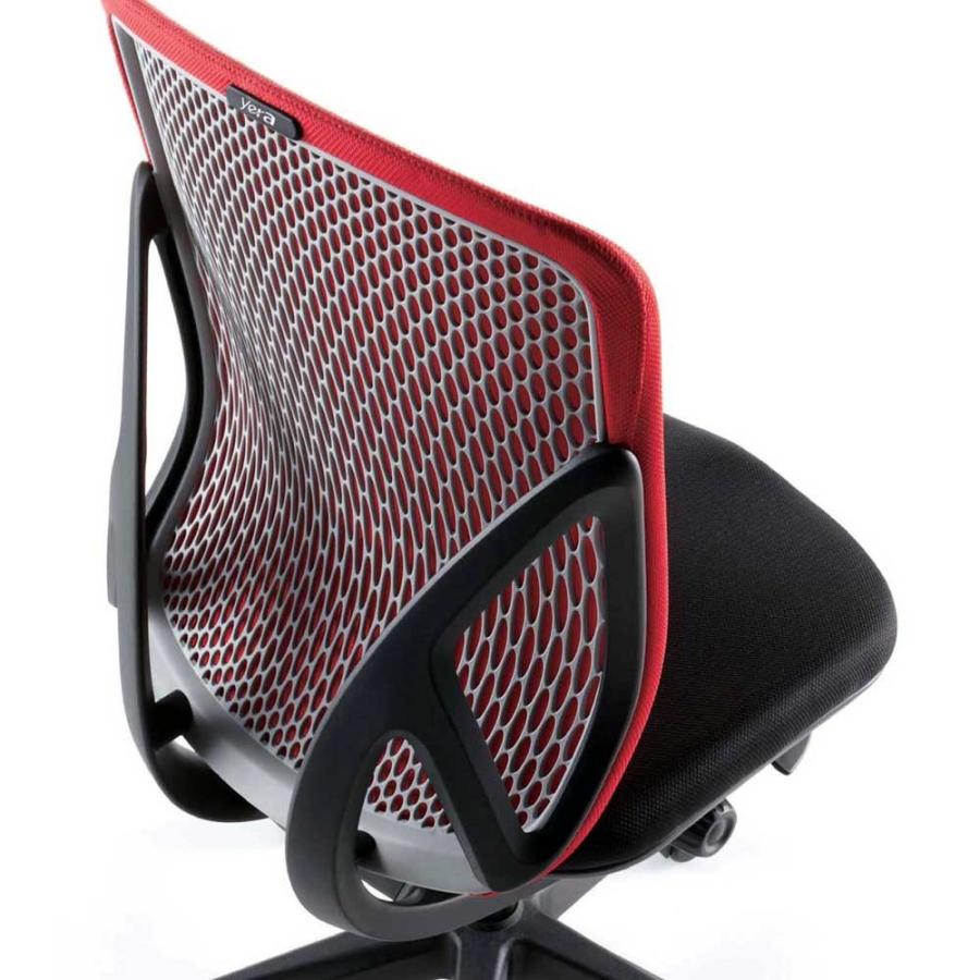 送料込+オフィスチェア Yera(イエラ) クロスカバータイプ(ローバック) / アジャスタブル肘タイプ　ランバーサポート付 デザイナー奥山清行 国産品